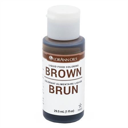 Brown Liquid Food Color 1 oz Pk/12