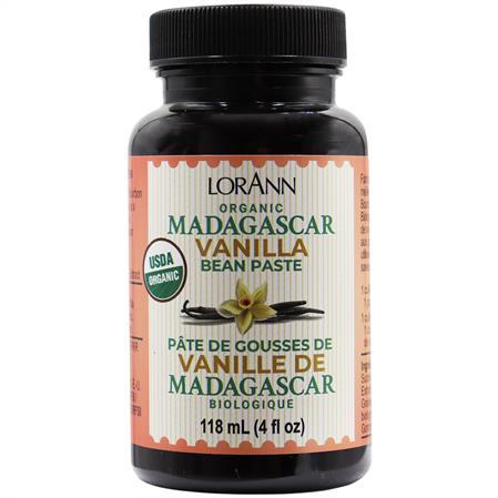 Lorann Organic Madagascar Vanilla Bean Paste 4oz